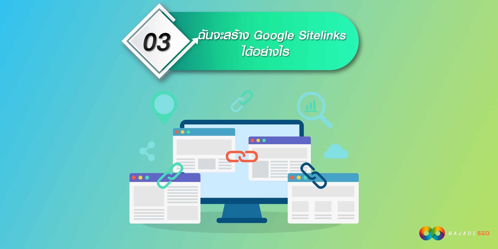 ฉันจะสร้าง Google Sitelinks ได้อย่างไร